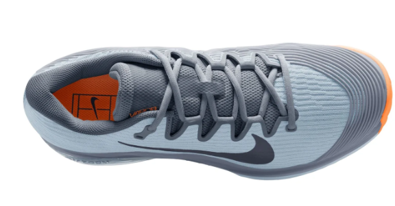 Nike Men's Vapor 12 Clay Court Tennis Shoes – Ashen Slate / Obsidian / Light Armory Blue