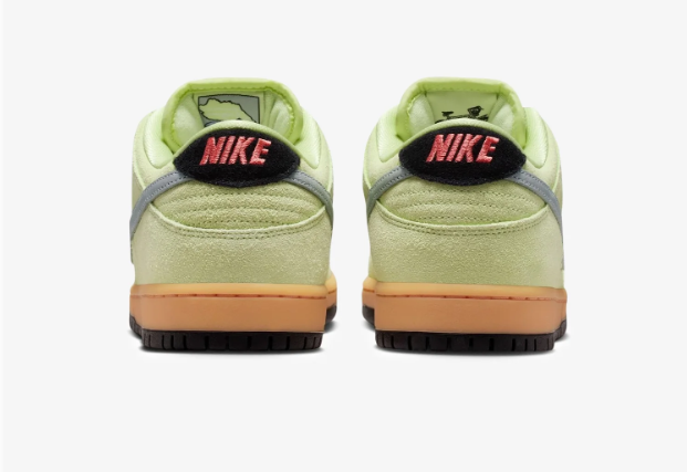 Light Lime Low-Top Sneakers with Grey Accents