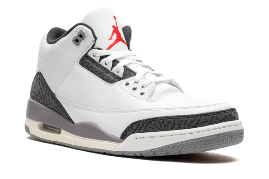 Air Jordan 3 Sneakers – White & Gray