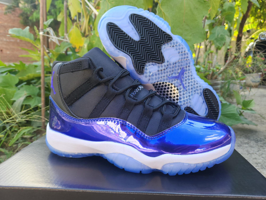 Air Jordan 11 Black & Blue High-Top Sneakers