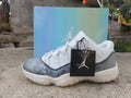 Air Jordan 11 Low White & Iridescent Snakeskin-Pattern Sneakers