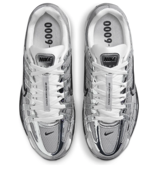 White & Blue Low-Top Golf Shoes with Black Accents