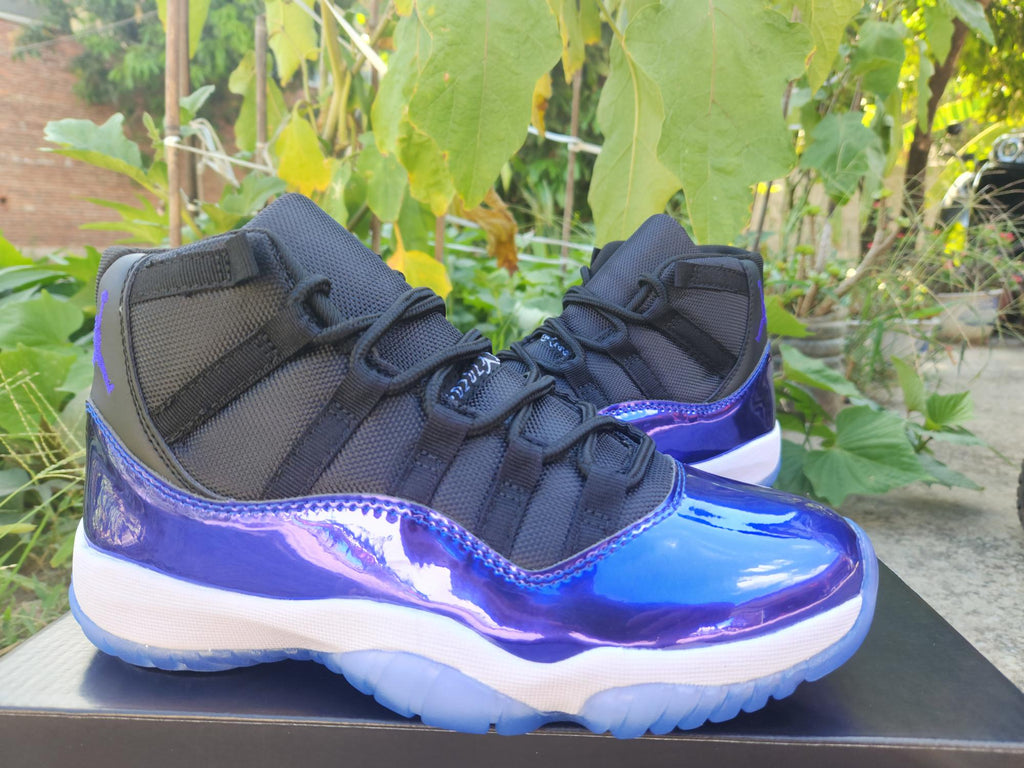 Air Jordan 11 Black & Blue High-Top Sneakers