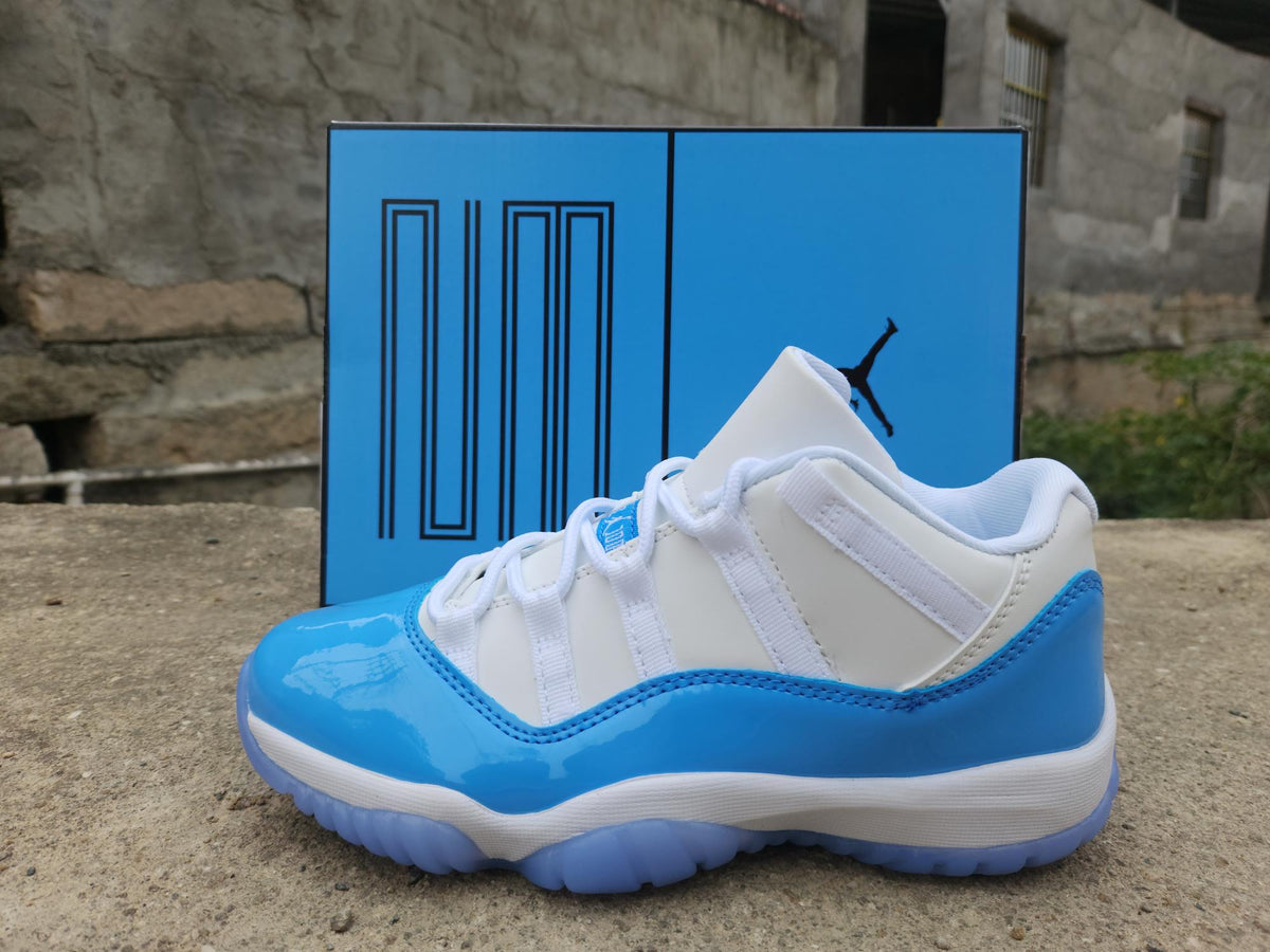 Air Jordan 11 Low White Iridescent Snakeskin-Pattern Sneakers