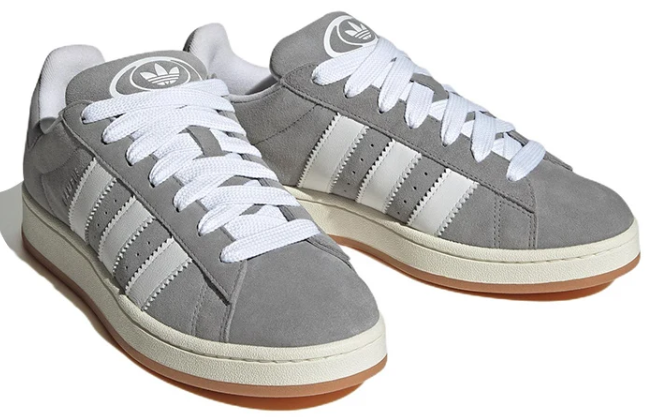 adidas Campus Grey & White Low-Top Sneakers