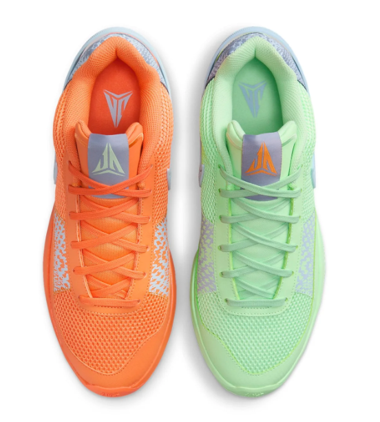 Nike Orange & Light Green Mismatched Low-Top Sneakers