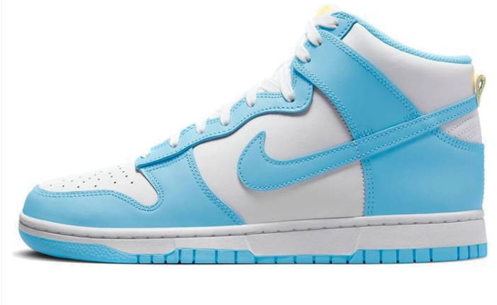 Sky Blue & White High-Top Sneakers