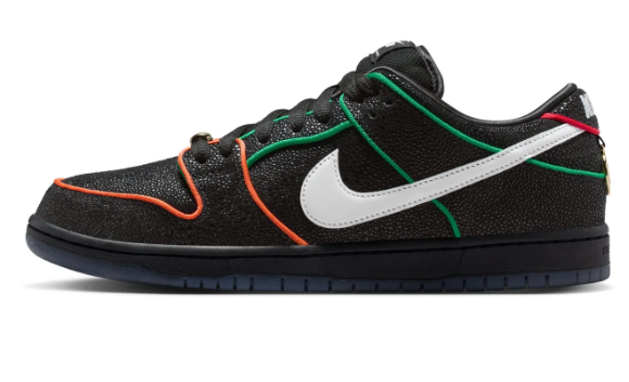 Nike SB Dunk Low Pro QS Black/White – Challenge Red
