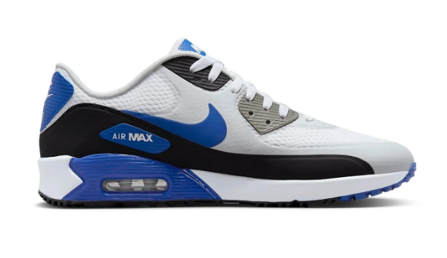 Nike Men's Air Max 90 Golf Shoes – White & Blue