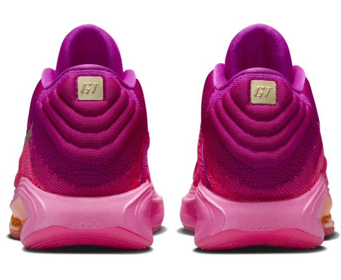 Magenta Sneakers with Gold-Tone Accents