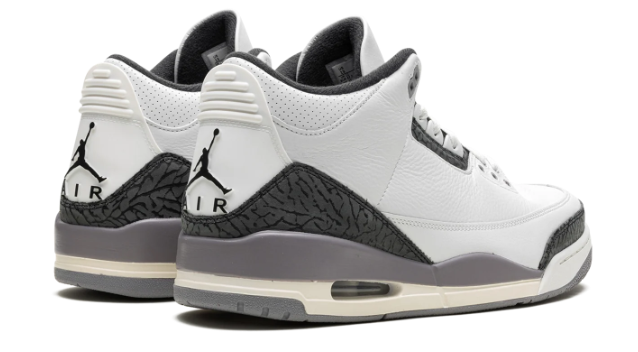 Air Jordan 3 Sneakers – White & Gray