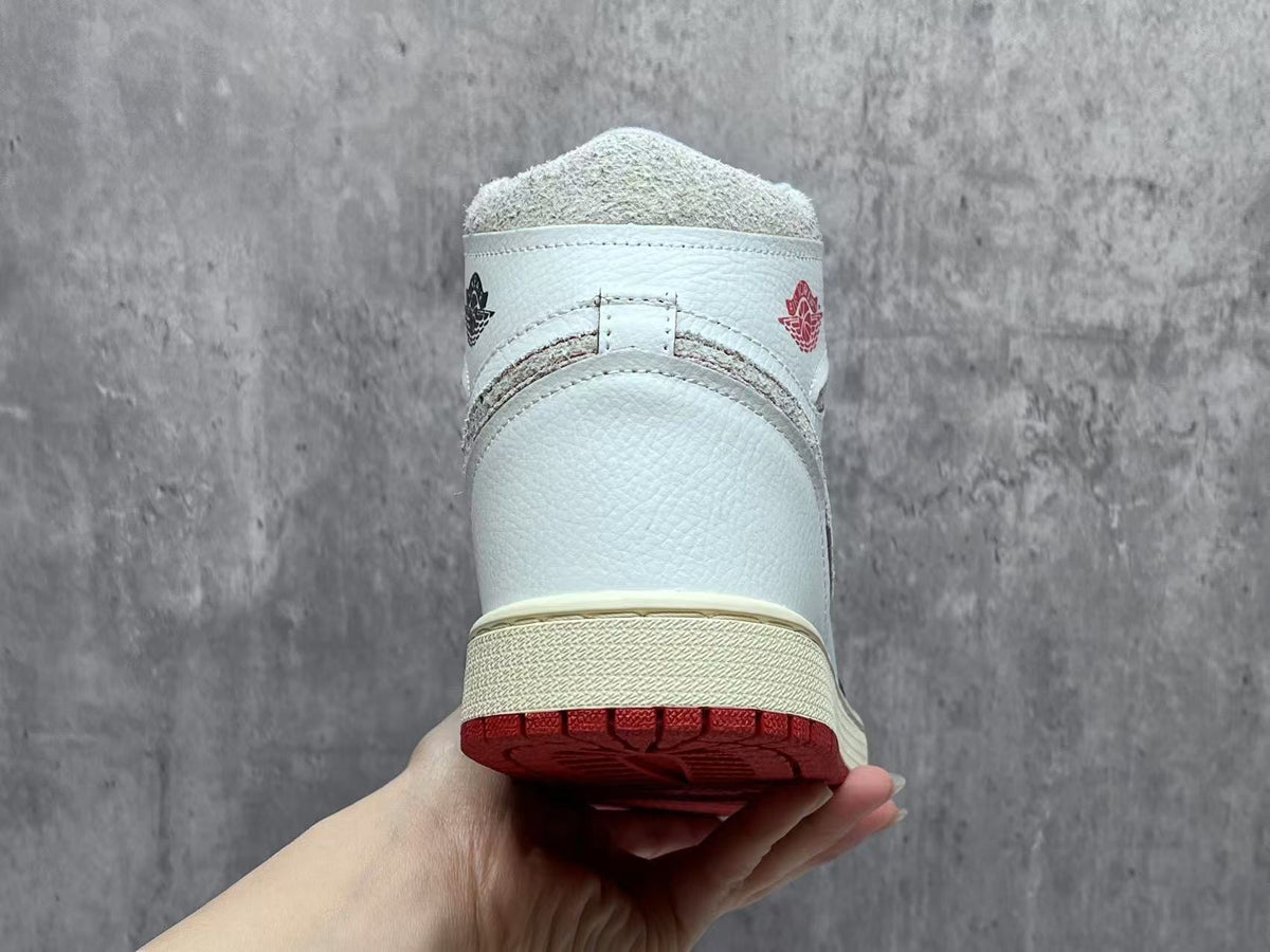Air Jordan 1 Retro High White Grey & Red