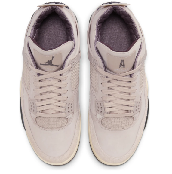 WMNS Air Jordan 4 Retro "Light Bone" | Beige Black Purple