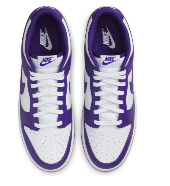 Purple & White Low-Top Sneakers