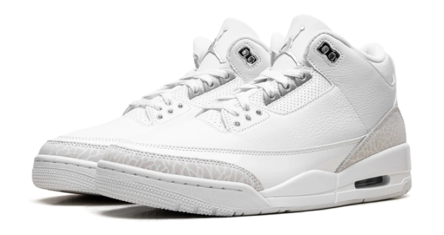 Air Jordan 3 White & Gray Sneakers