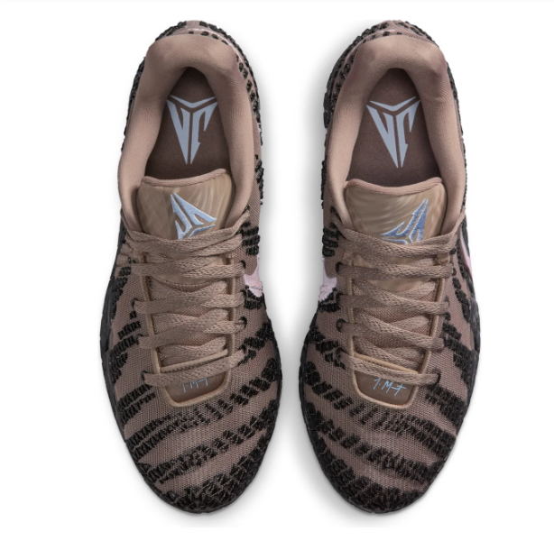 Brown & Black Textured Low-Top Sneakers