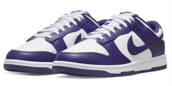 Purple & White Low-Top Sneakers