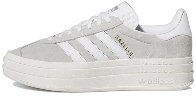 adidas Gazelle Bold Women's Platform Sneakers – Grey White