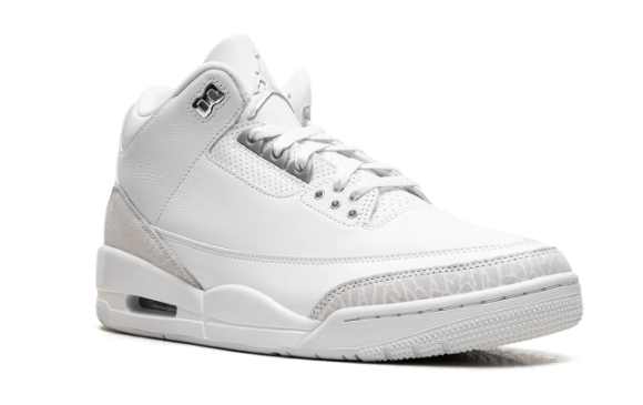 Air Jordan 3 White & Gray Sneakers