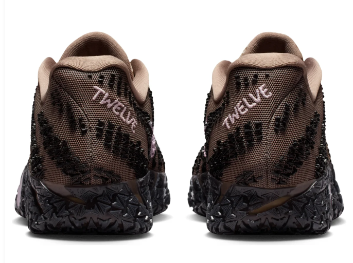 Brown & Black Textured Low-Top Sneakers