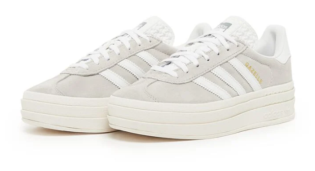 adidas Gazelle Bold Women's Platform Sneakers – Grey & White