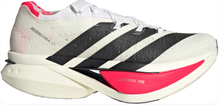 adidas Adizero Prime X3 Strung Running Shoes | White Black Red