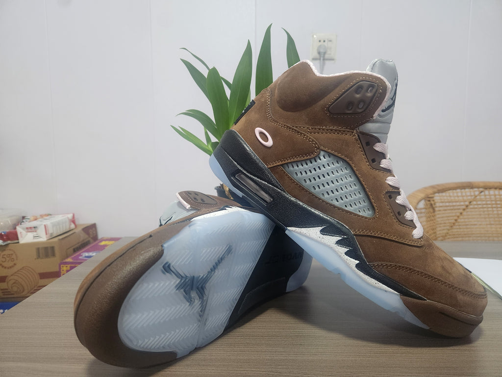 Air Jordan 5 Brown High-Top Sneakers