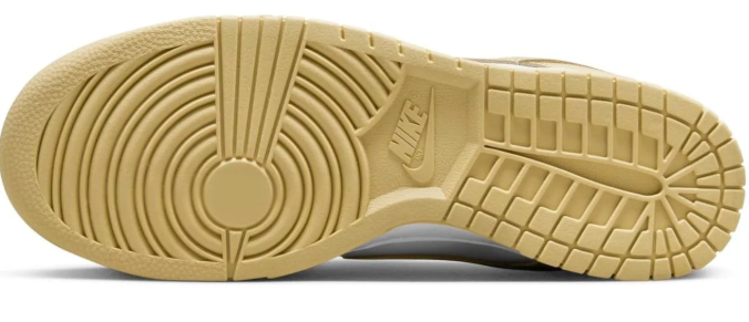 Gold & White Low-Top Sneakers