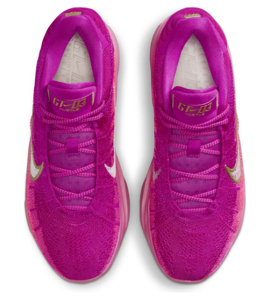 Magenta Sneakers with Gold-Tone Accents