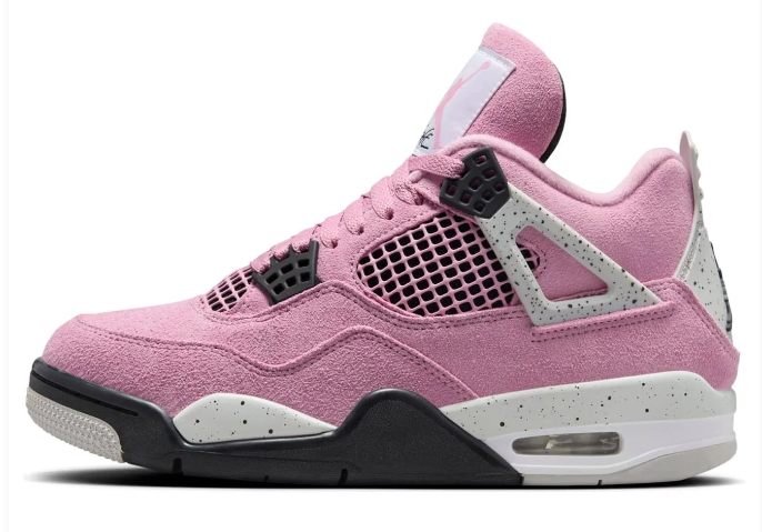 WMNS Air Jordan 4 Retro "Pink Suede" | Pink Black Cement