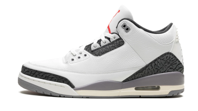 Air Jordan 3 Sneakers – White & Gray