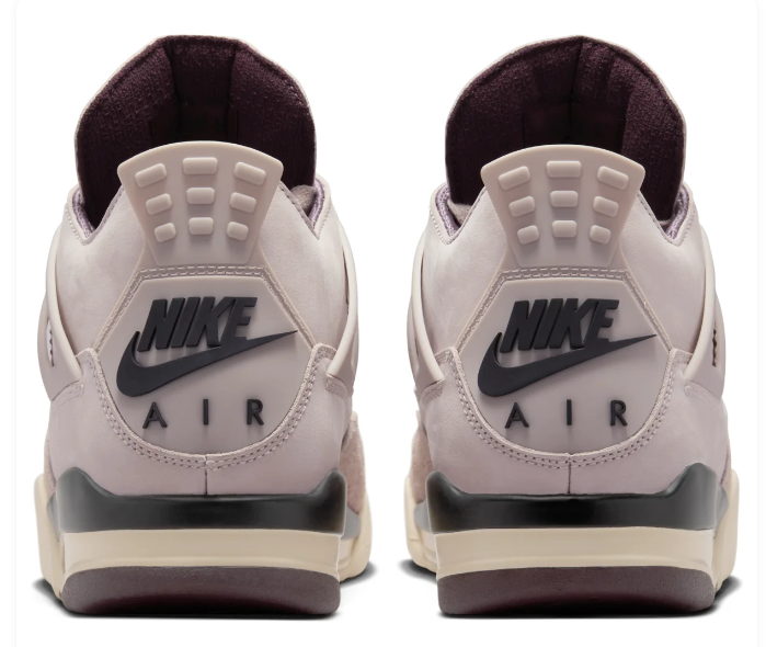 WMNS Air Jordan 4 Retro "Light Bone" | Beige Black Purple
